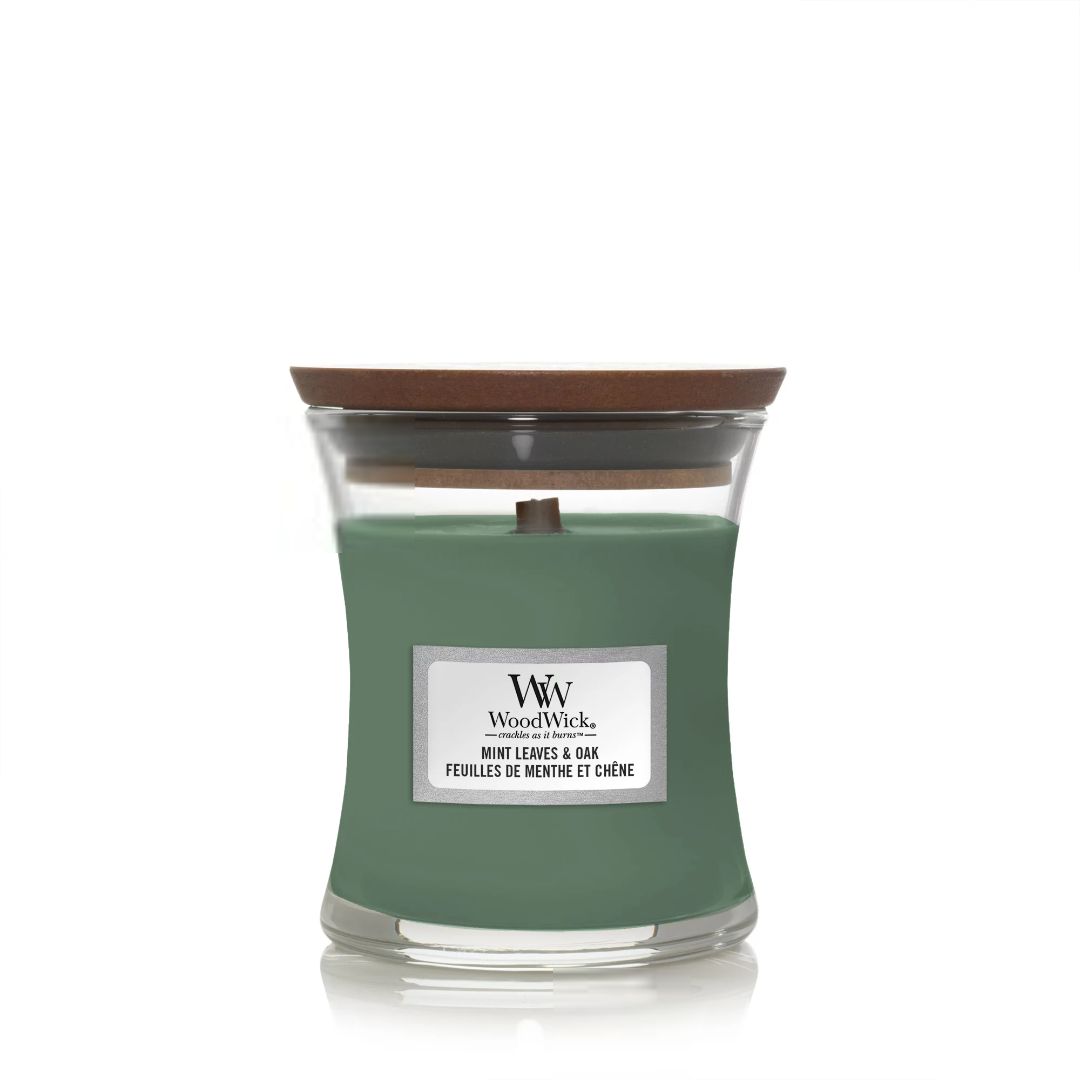 Woodwick Mint Leaves & Oak Mini Woodwick Mint Leaves & Oak Mini
